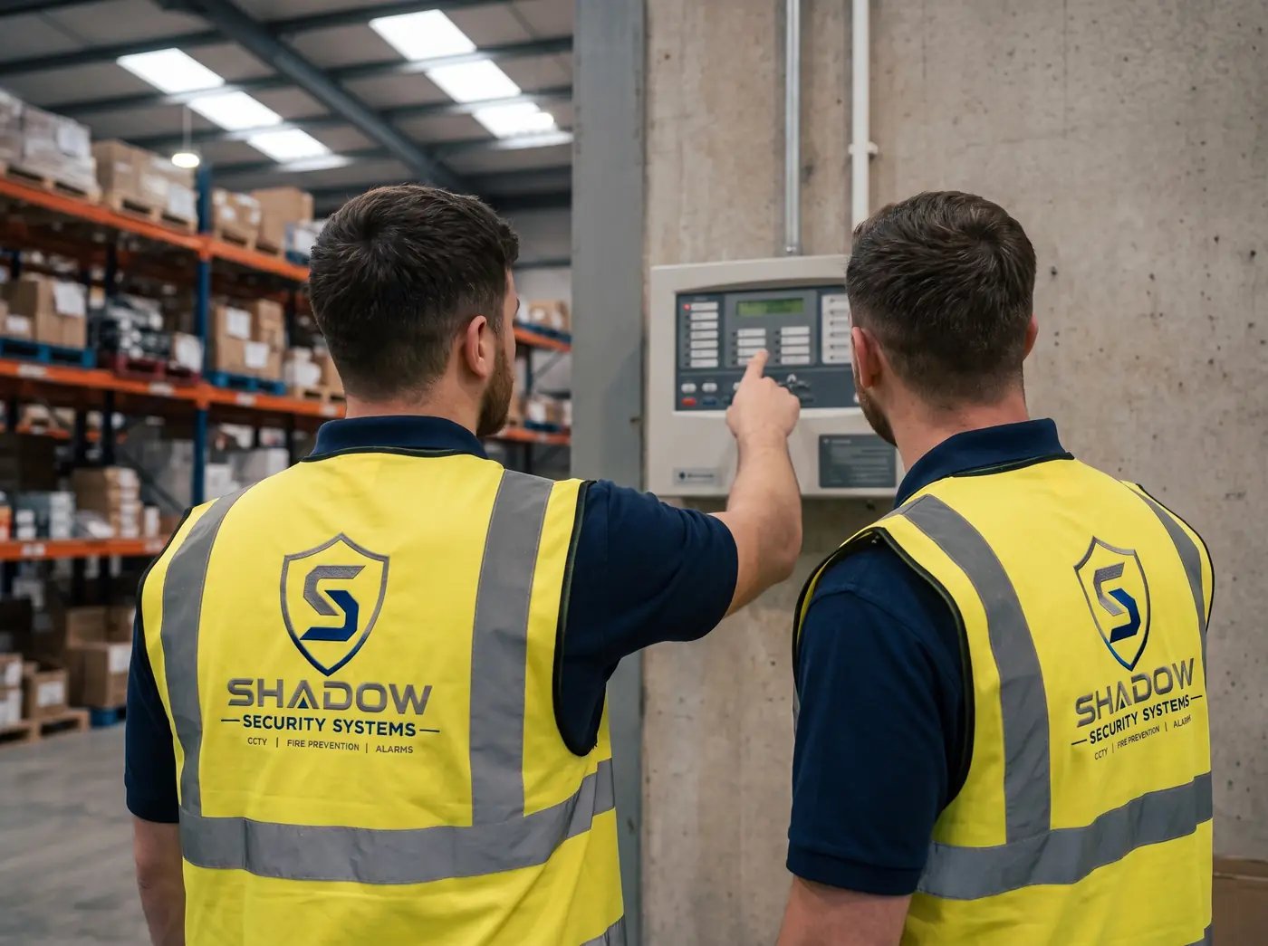 Shadow Security Systems engineer at work — installation 17
