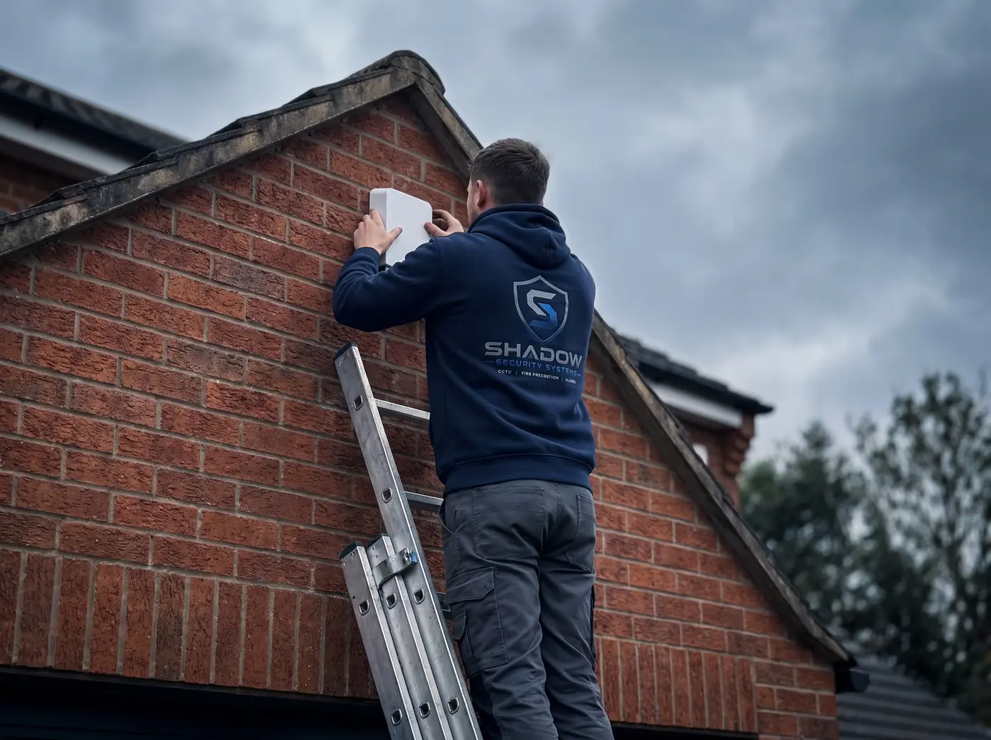 Shadow Security Systems engineer at work — installation 15
