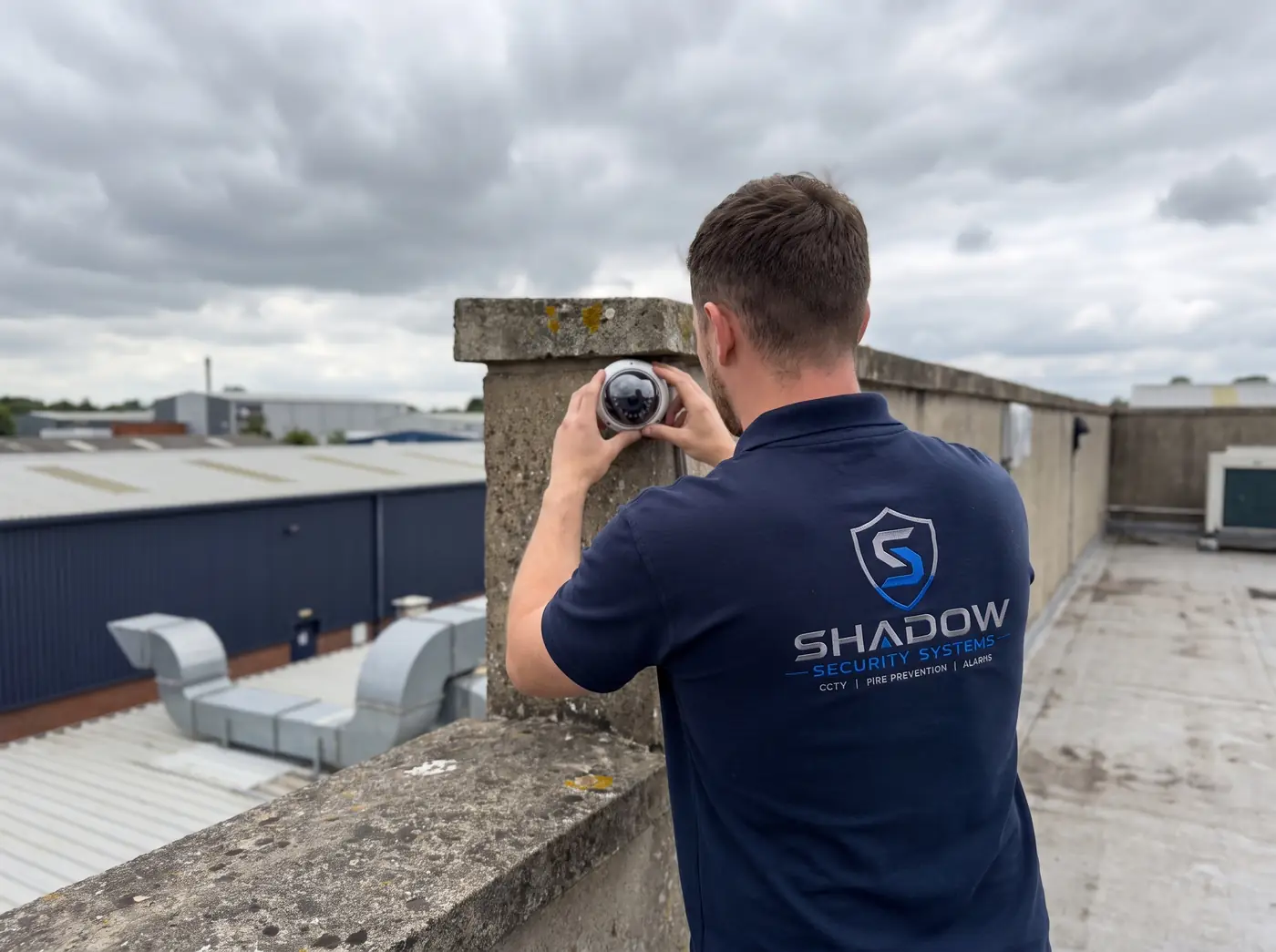 Shadow Security Systems engineer at work — installation 11