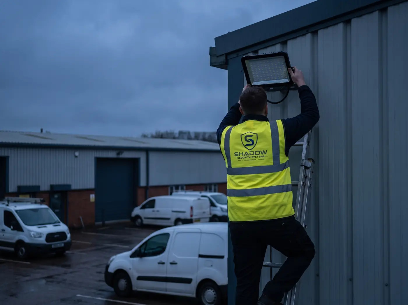 Shadow Security Systems engineer at work — installation 20
