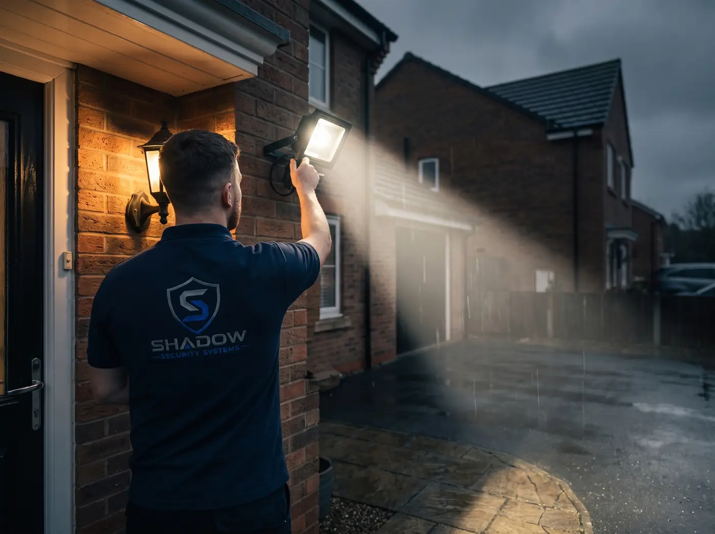 Shadow Security Systems engineer at work — installation 13